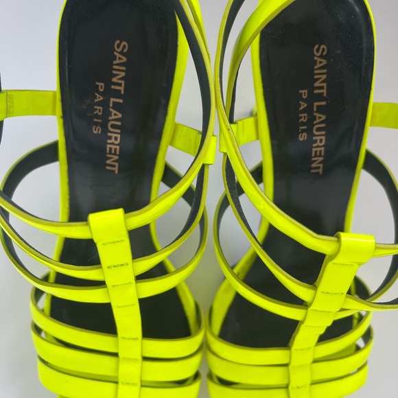 SAINT LAURENT neon yellow heels - Picture 6 of 9